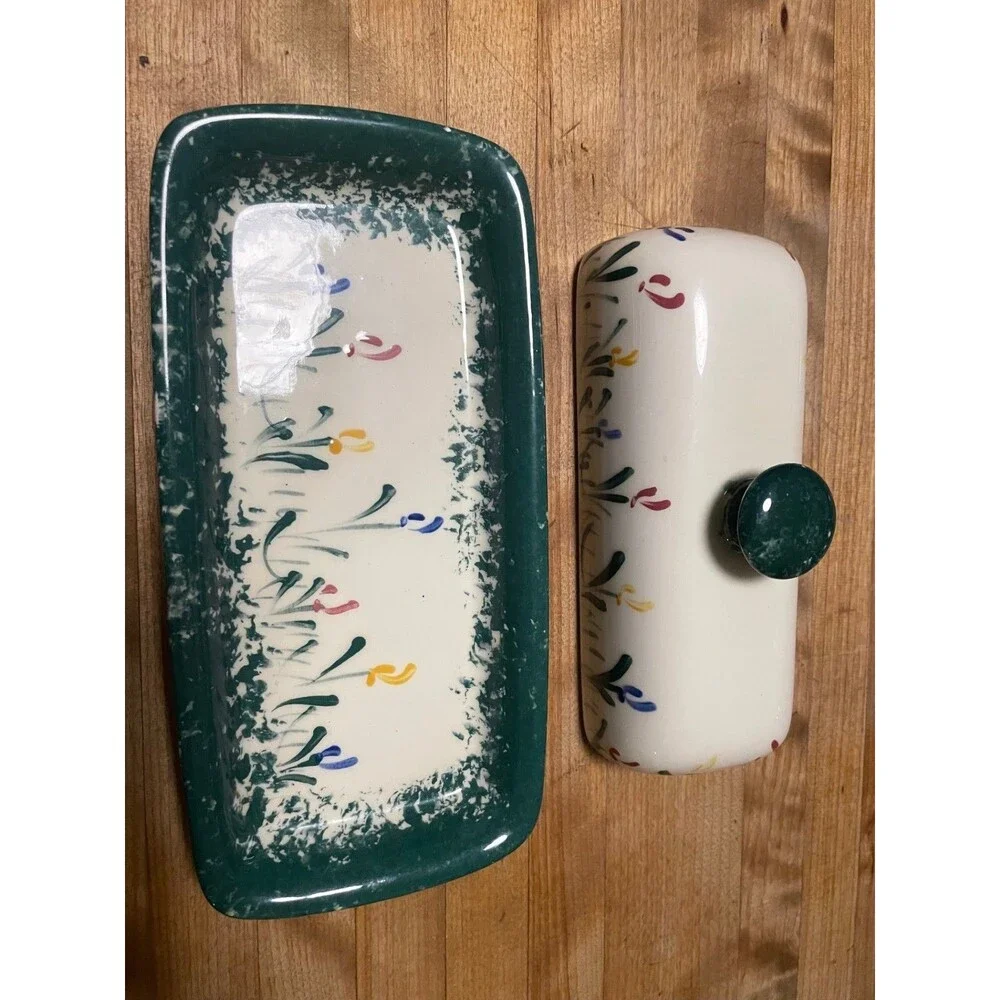 Flower Garden Ceramic Butter dish